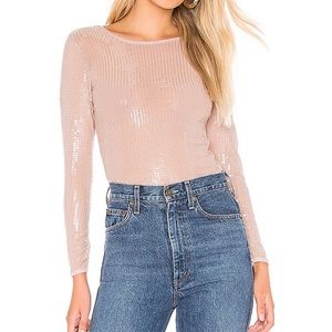 Free People Tops - NWT Free People Sequin Top Diamond Eyes Free People Tops - NWT Free People Sequin Top Diamond Eyes